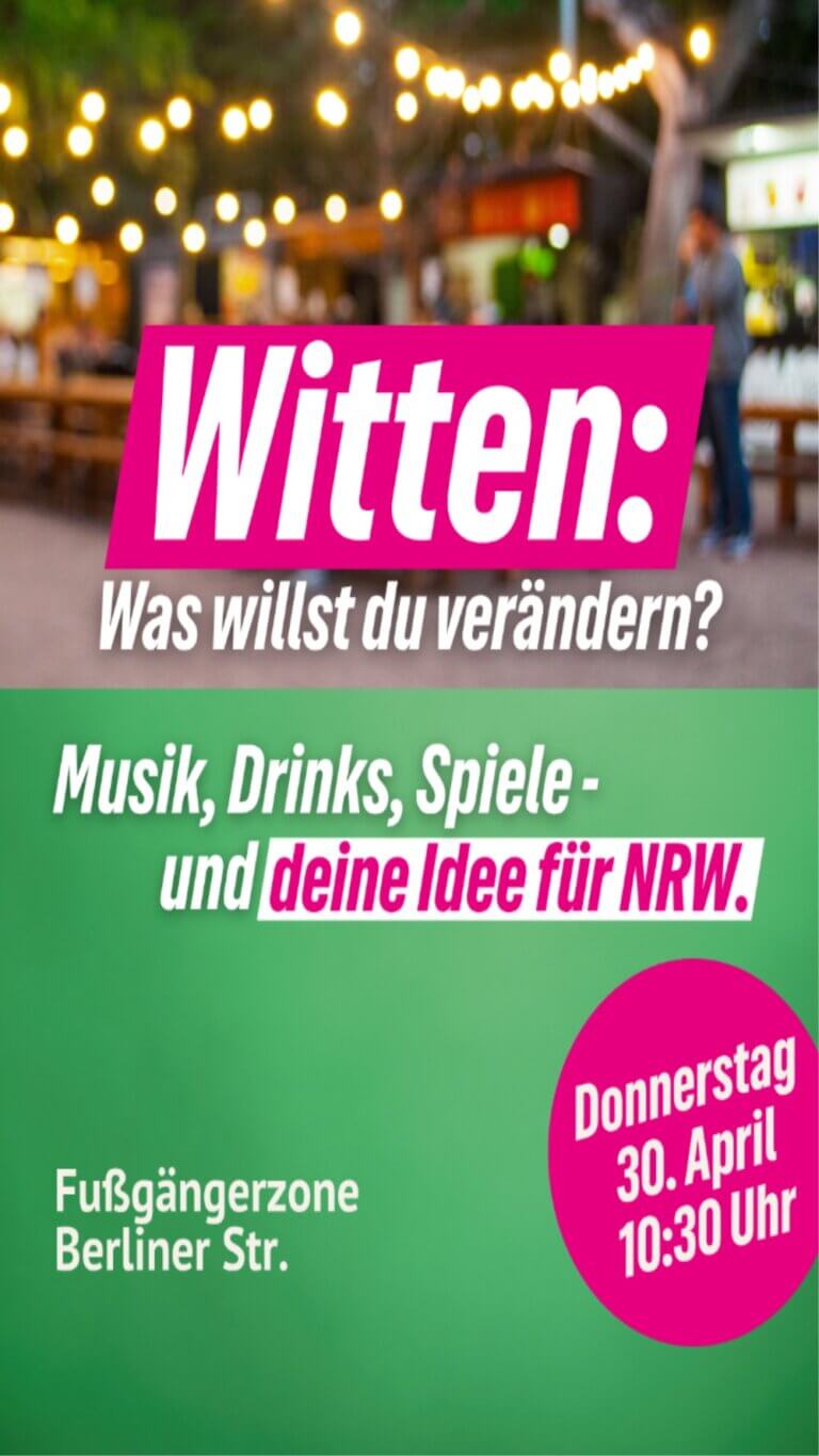 Sei dabei: Ideentour am 30.04. in Witten