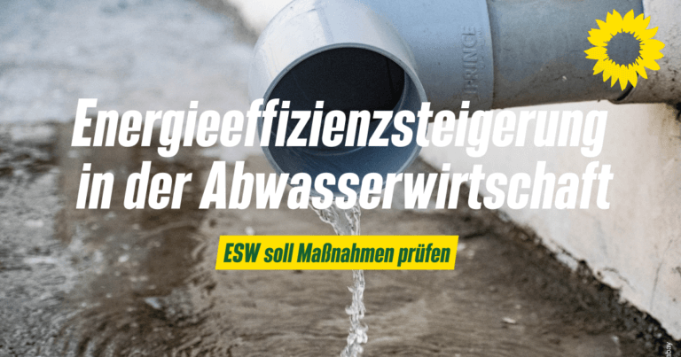 ESW soll Maßnahmen zur Energieeffizienzsteigerung in der Abwasserwirtschaft prüfen